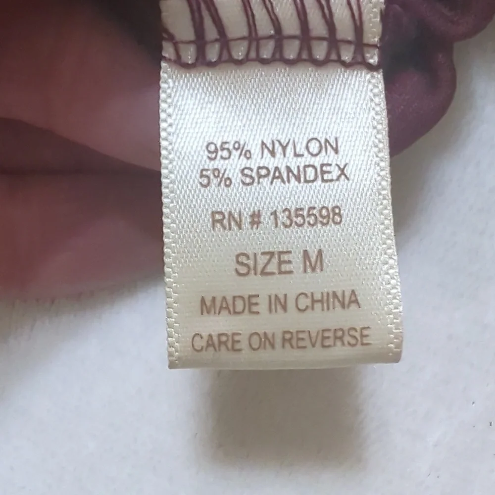 Merlot Floral Lace Zip Up Tank Top - Picture 8 of 10